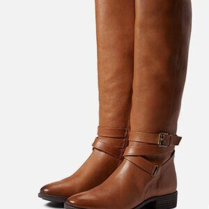 Sam Edelman Pansy Leather Round toe knee high boots brown
